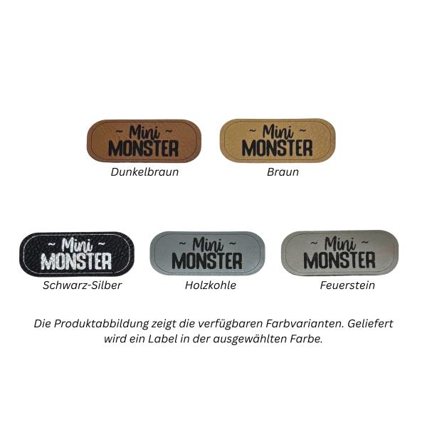 Kunstleder Label Mini Monster